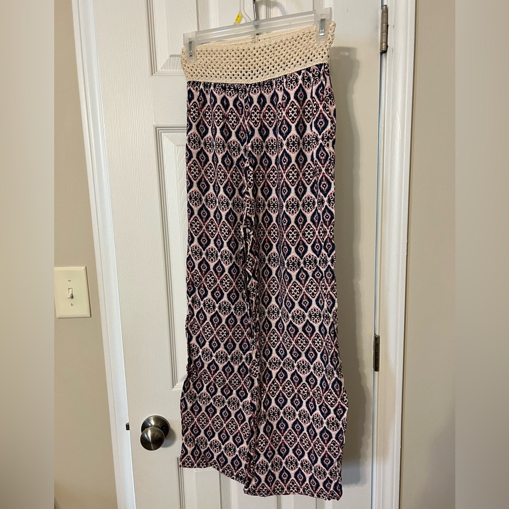 Living Doll Pink and Black Patterned Pants
